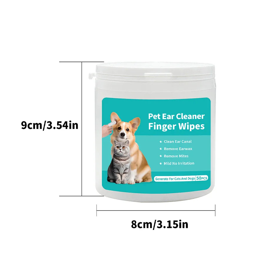 Pet Ear Wipes – Finger Pads for Cats & Dogs