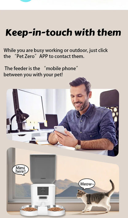 Automatic Cat Feeder 8L – 1080p Camera WiFi