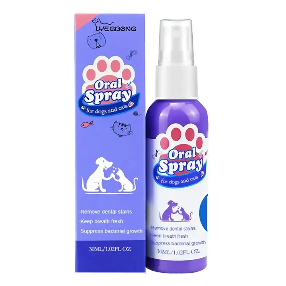 Pet Teeth Cleaning Spray – Anti-Tartar & Bad Breath Oral Care