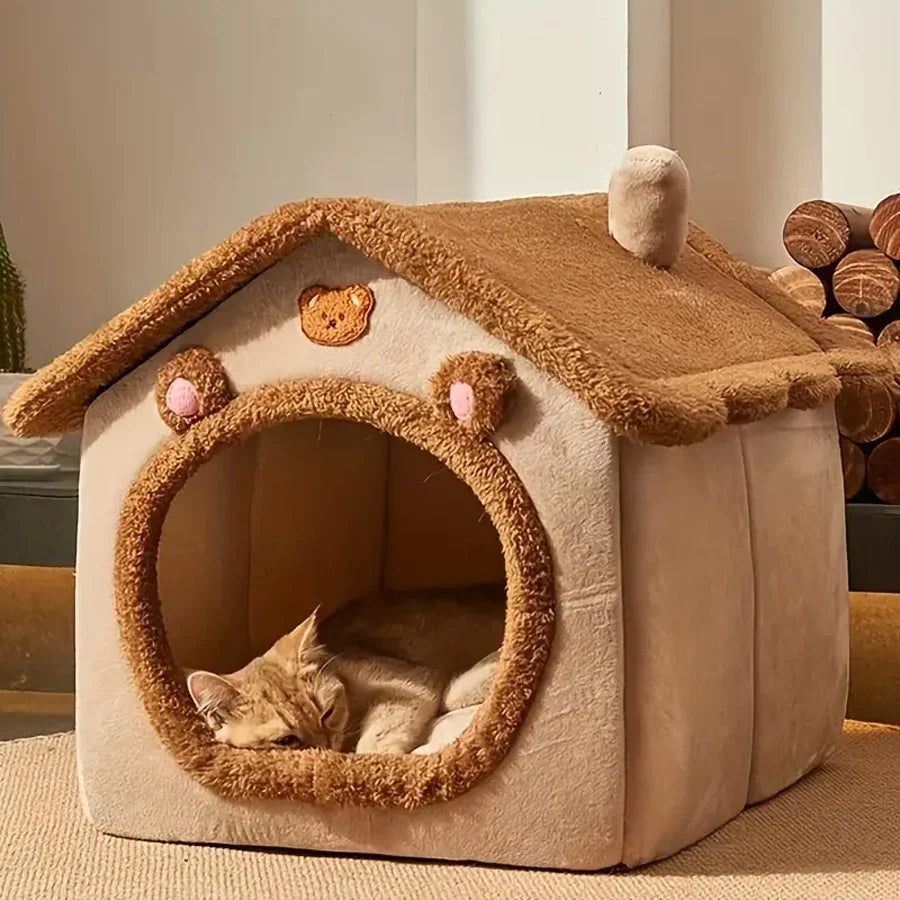 Foldable Pet House – Washable Cat & Puppy Bed
