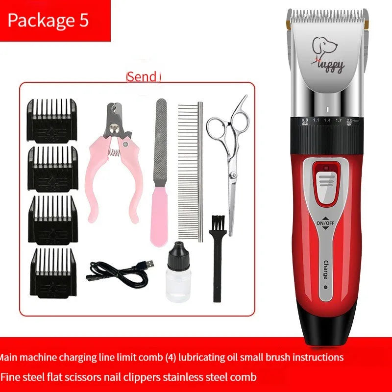 Pet Hair Clipper & Trimmer Set – Cordless Electric