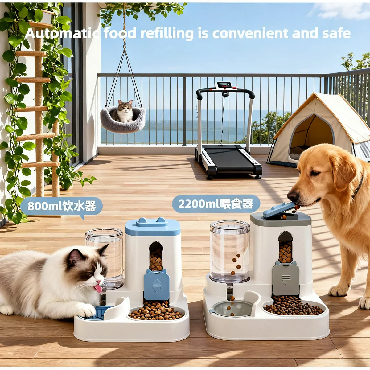 Timed Automatic Pet Feeder – Smart Food Dispenser & Slow-Feed Bowl