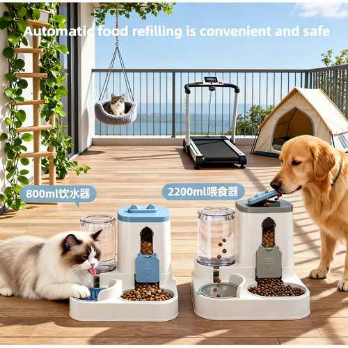 Timed Automatic Pet Feeder – Smart Food Dispenser & Slow-Feed Bowl
