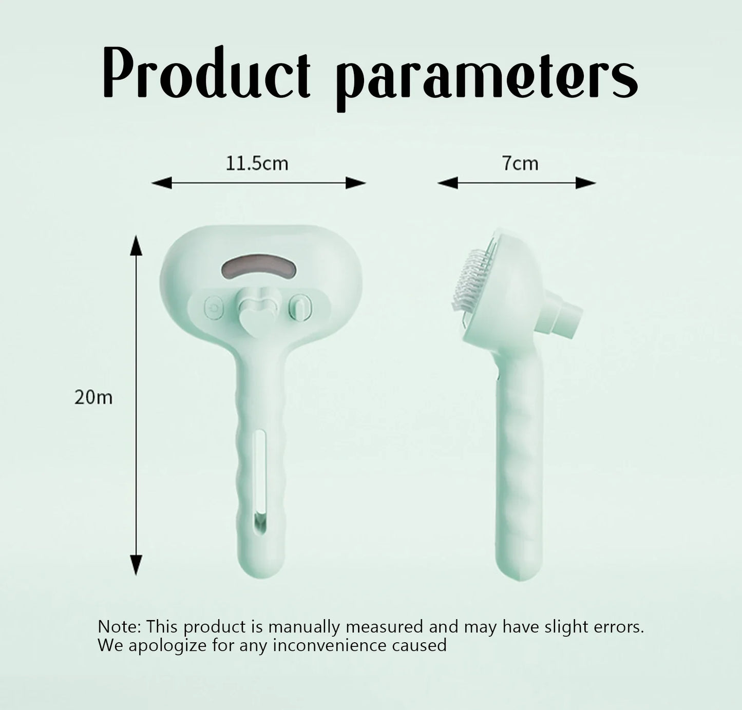 USB Dog Steam Massage Comb – Soft Teeth