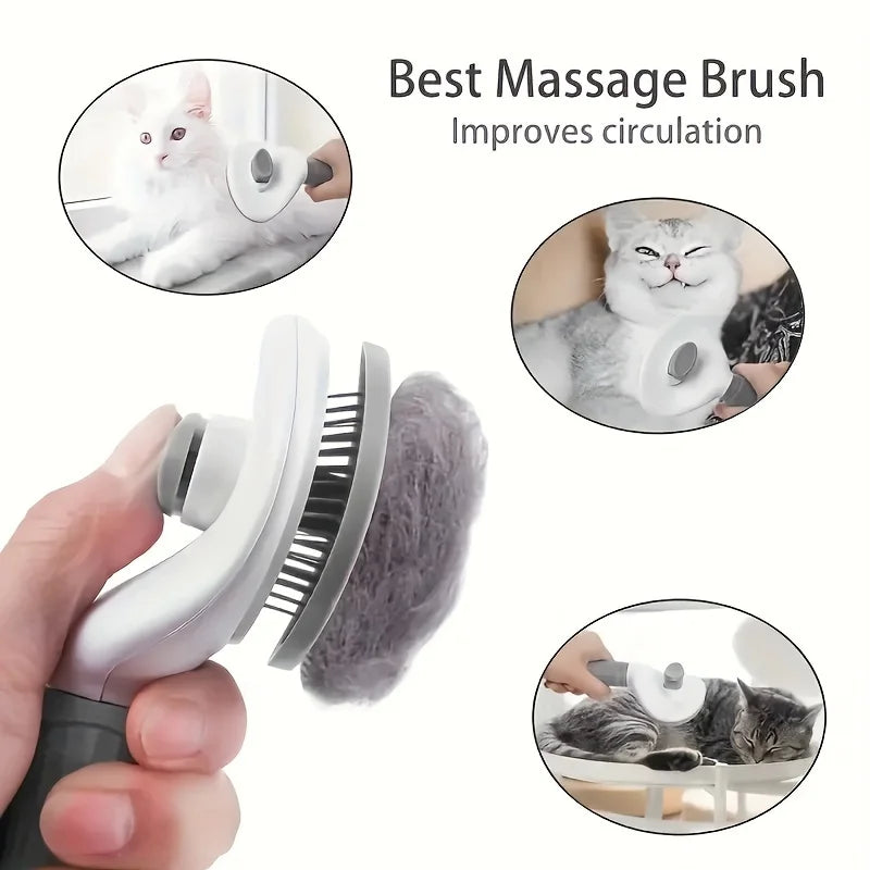 One-Click Pet Hair Removal Comb