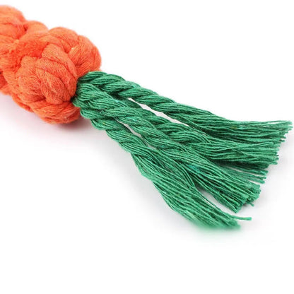 Carrot Dog Bite Rope – Chew & Teeth Cleaning Toy