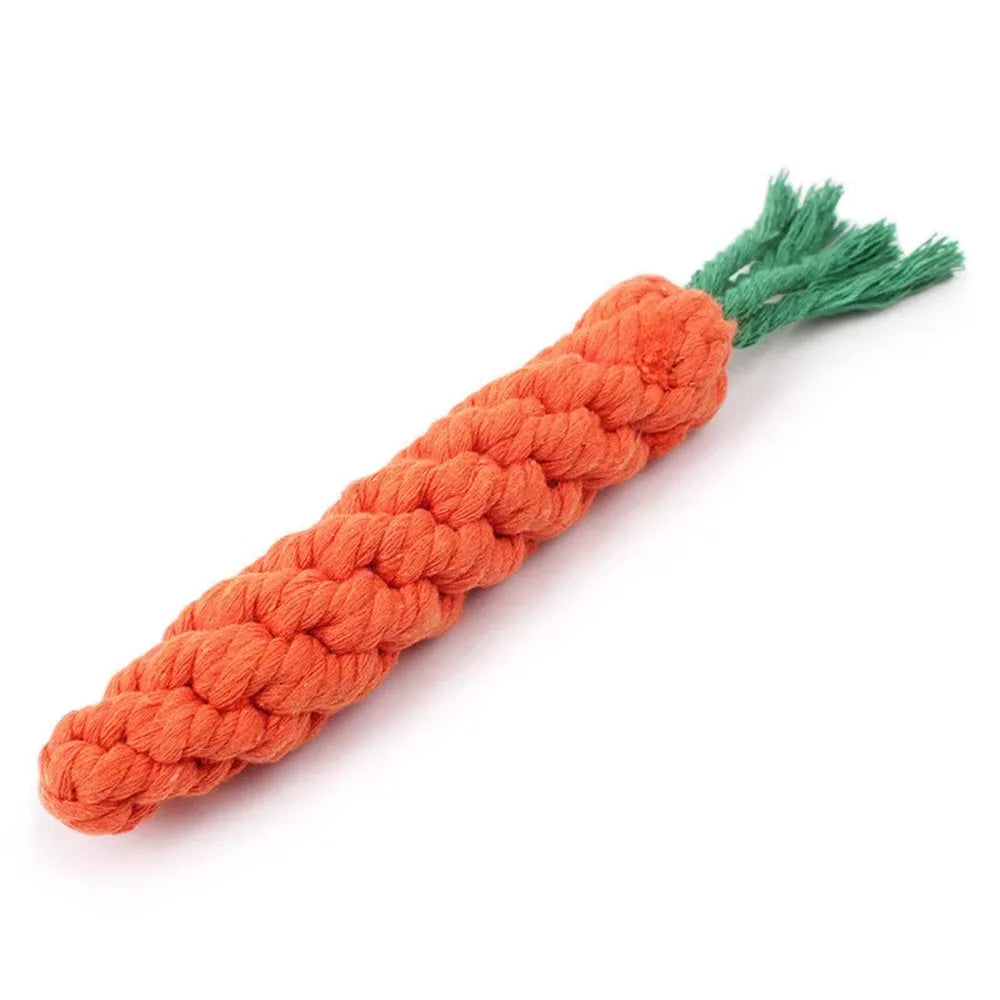 Carrot Dog Bite Rope – Chew & Teeth Cleaning Toy