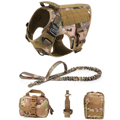 Tactical Dog Harness & Leash – Large Breeds