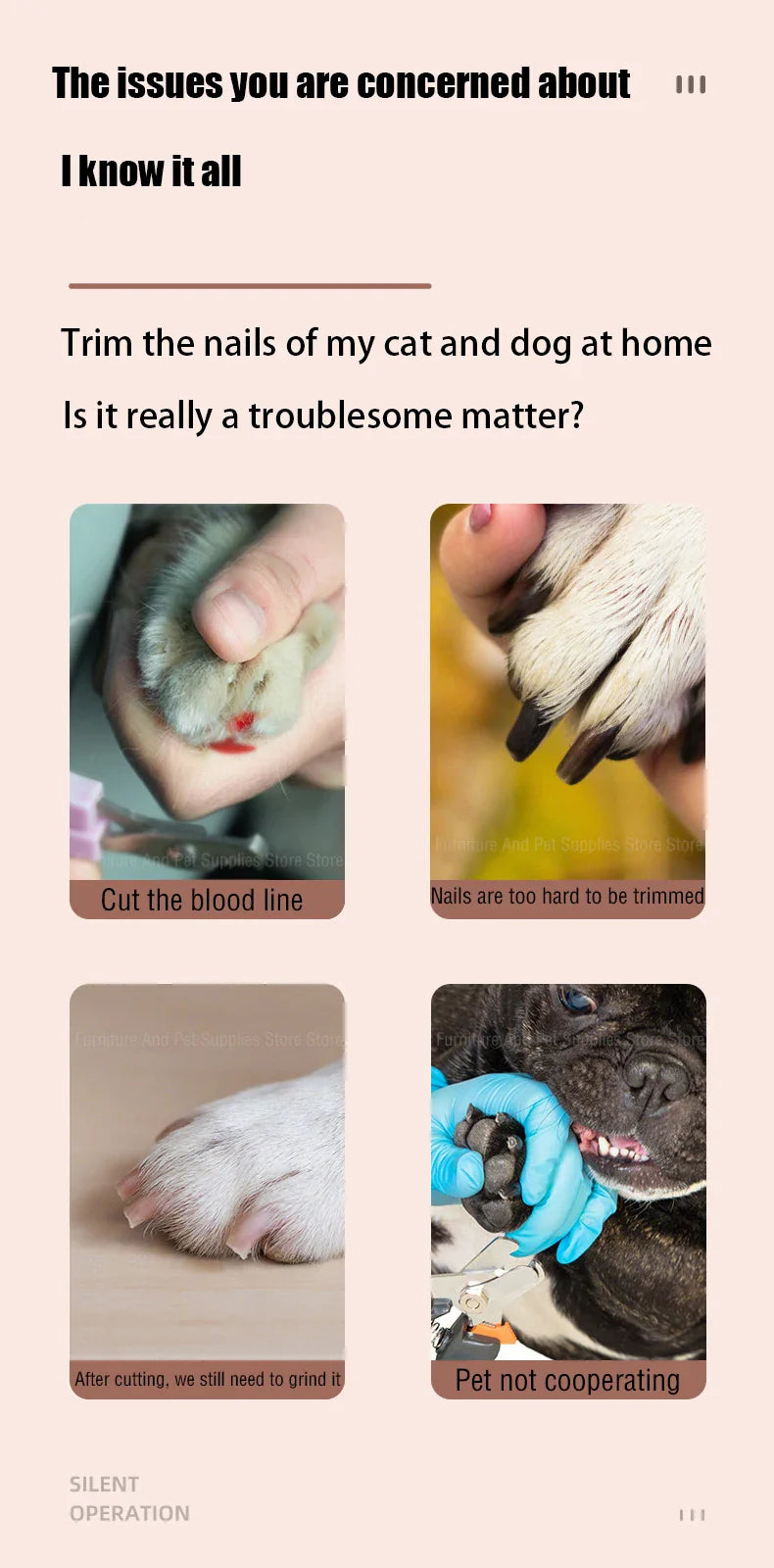 Electric Dog Nail Grinder – USB Rechargeable