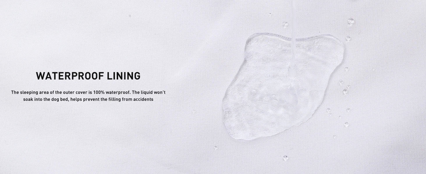 Jumbo Waterproof Dog Bed – Extra Large Washable Pet Bed with Removable Cover (47×29)