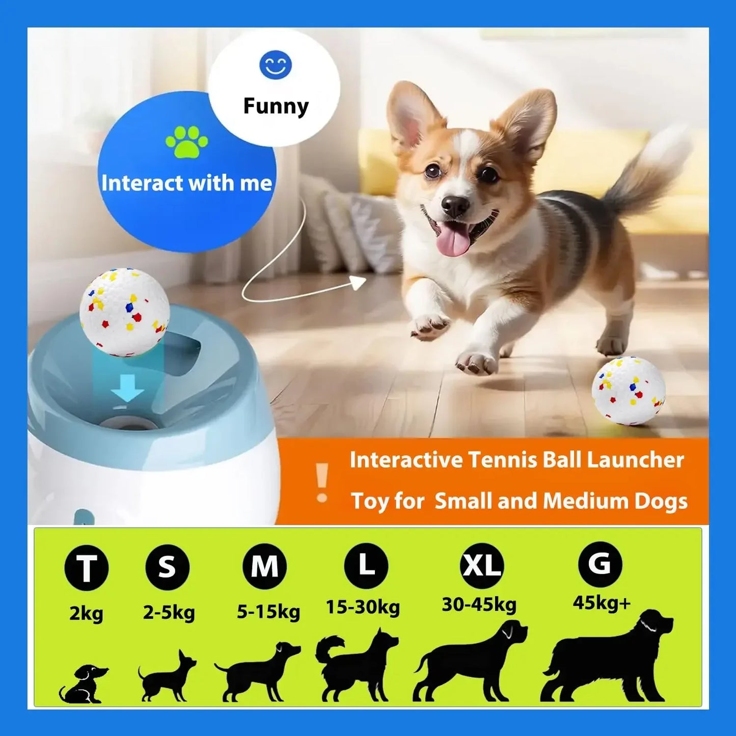 Automatic Dog Ball Launcher – Rechargeable Interactive Toy