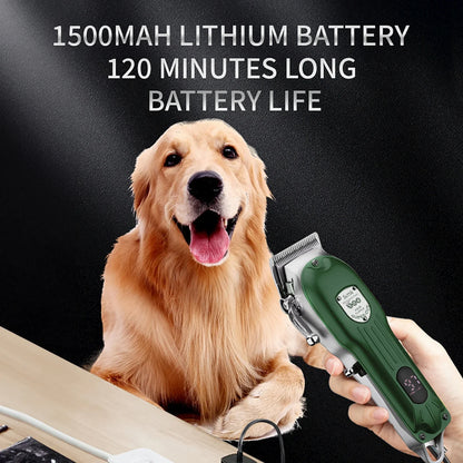 Professional Dog Hair Clipper – All-Metal Rechargeable Low-Noise Trimmer