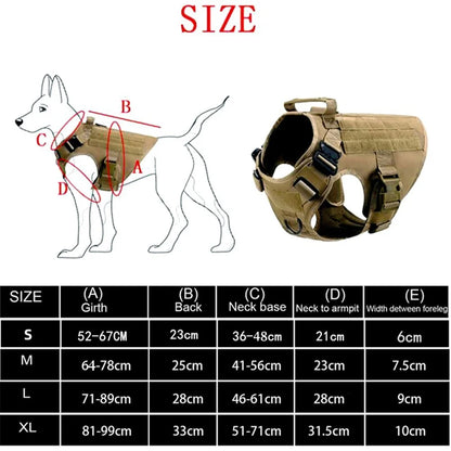 Tactical Dog Harness & Leash – Large Breeds