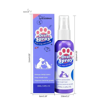 Pet Teeth Cleaning Spray – Anti-Tartar & Bad Breath Oral Care