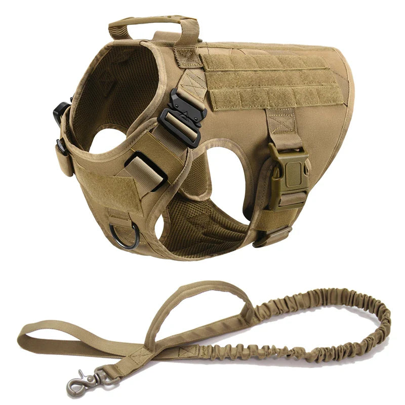 Tactical Dog Harness & Leash – Large Breeds