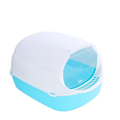 Cat Litter Box – Semi-Enclosed Splashproof Cat Toilet Tray