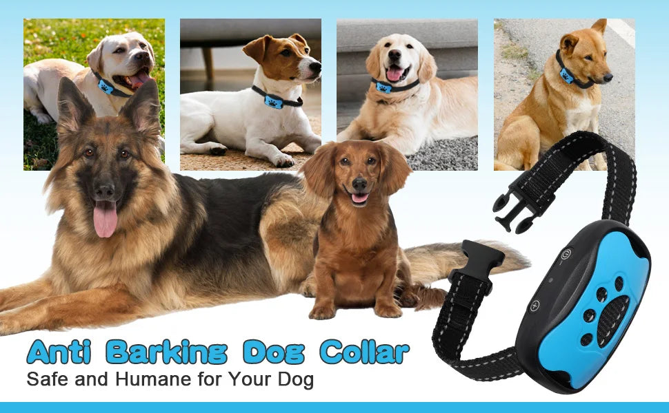 Anti-Bark Dog Training Collar – Rechargeable Ultrasonic Device