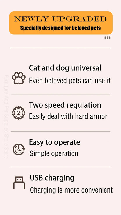 Electric Dog Nail Grinder – USB Rechargeable