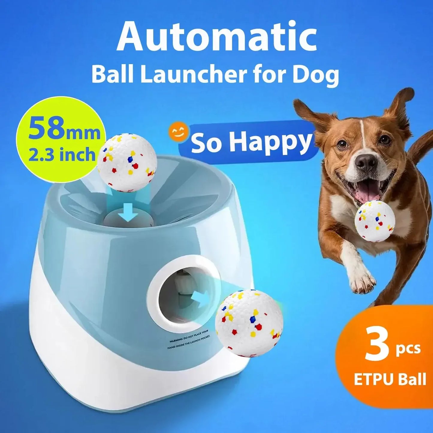 Automatic Dog Ball Launcher – Rechargeable Interactive Toy