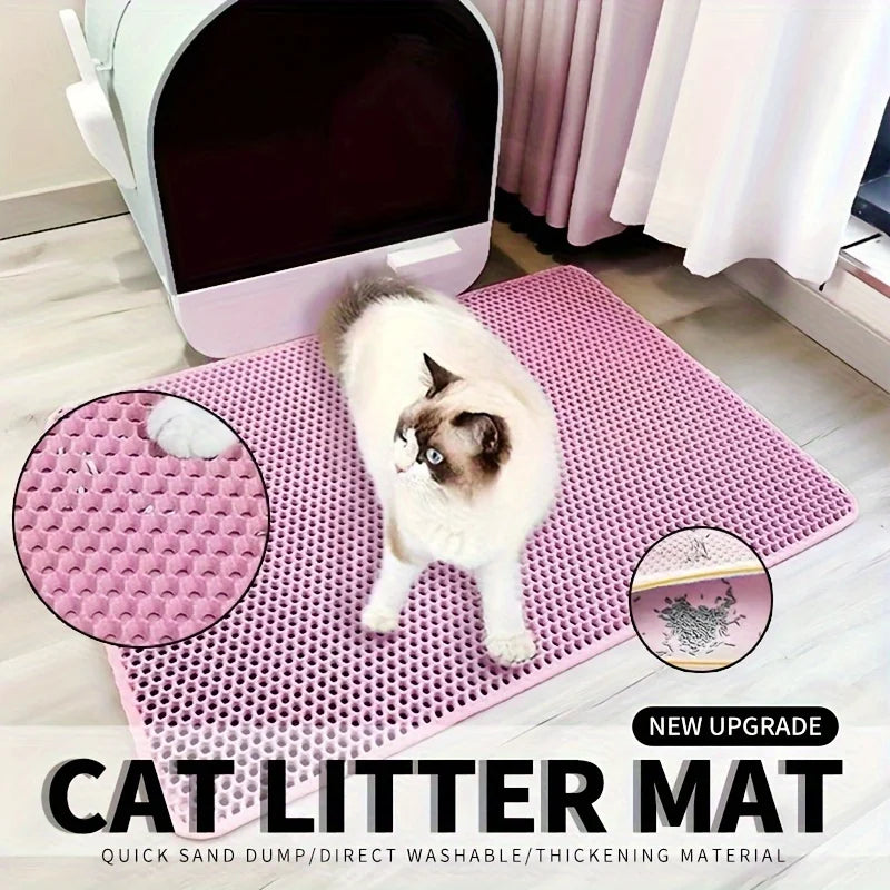 Large Honeycomb Cat Litter Mat – Waterproof
