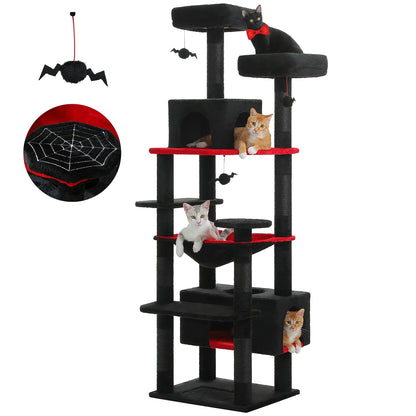 Large Cat Tree & Tower – Multi-Level with Hammock, Condos & Scratching Posts