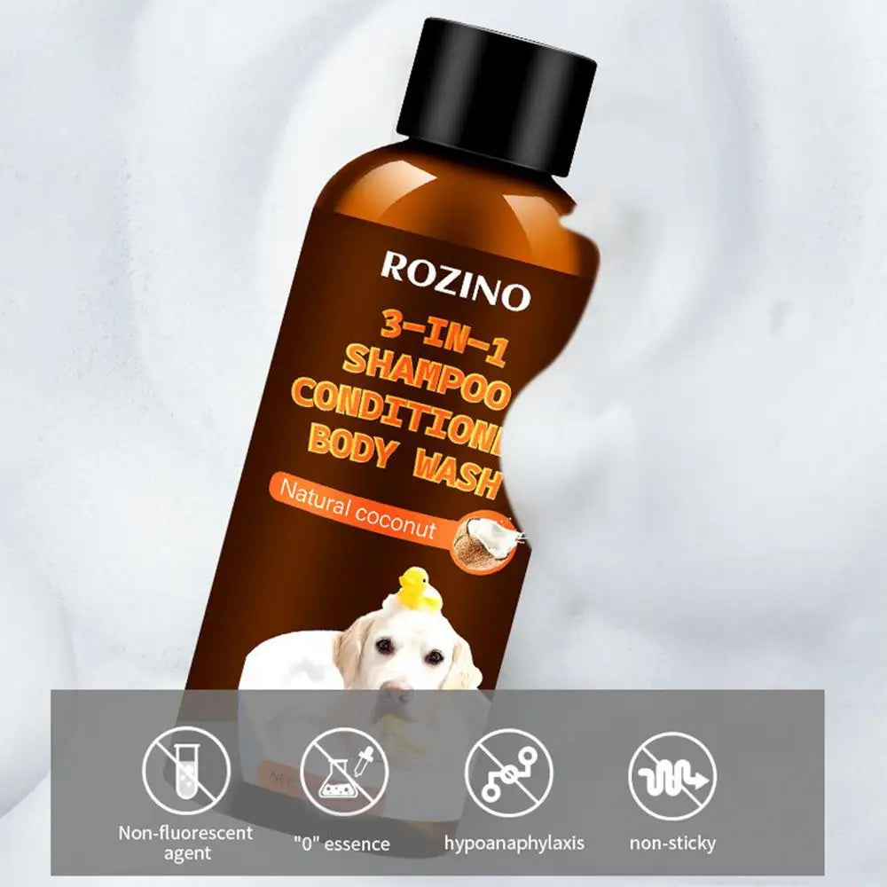 3-in-1 Dog Shampoo & Conditioner – Organic Coconut Odor Eliminator