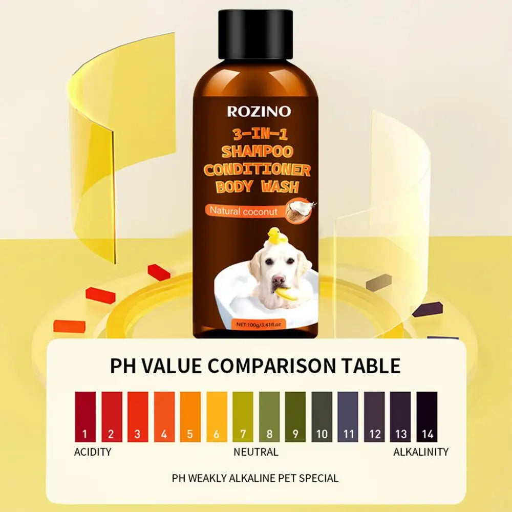 3-in-1 Dog Shampoo & Conditioner – Organic Coconut Odor Eliminator