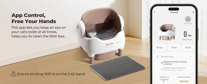 Self-Cleaning Automatic Cat Litter Box – APP Control & Odor-Free Bin