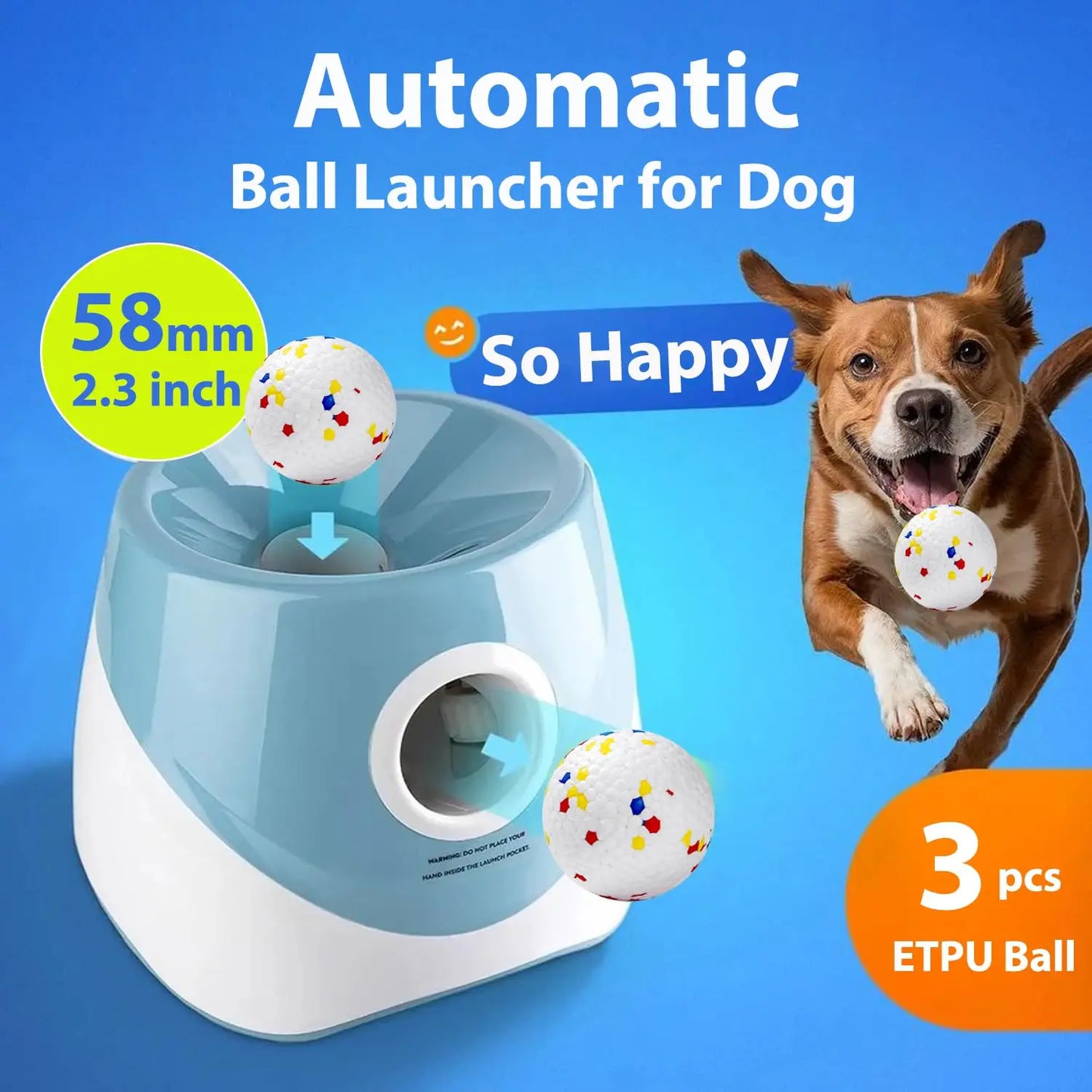 Automatic Dog Ball Launcher – Rechargeable Interactive Toy