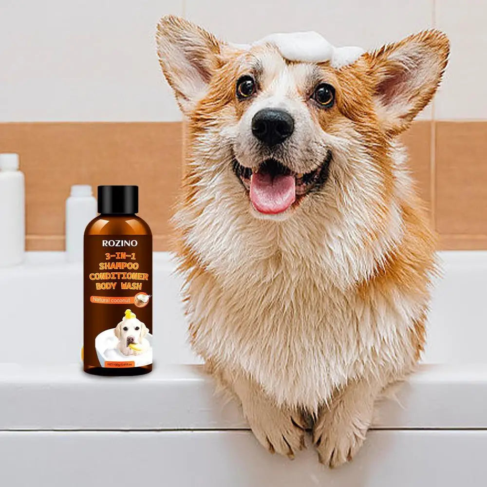 3-in-1 Dog Shampoo & Conditioner – Organic Coconut Odor Eliminator