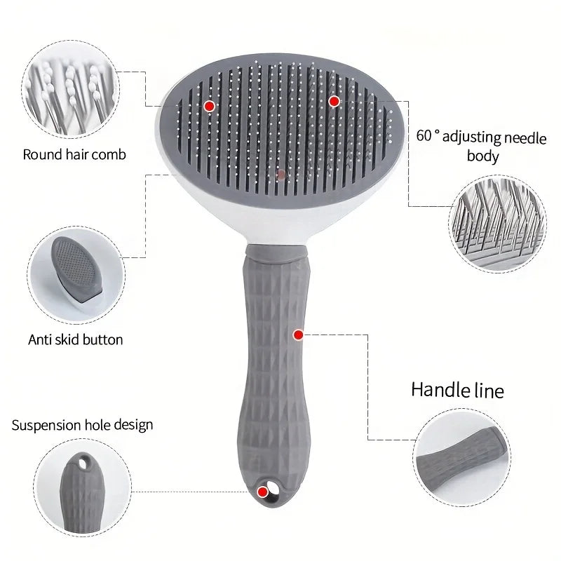 One-Click Pet Hair Removal Comb