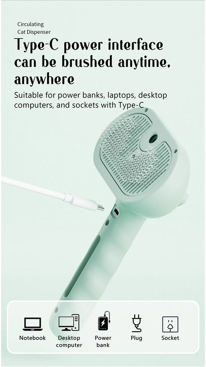 USB Dog Steam Massage Comb – Soft Teeth