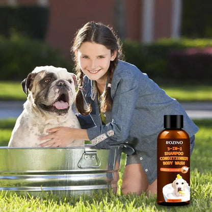 3-in-1 Dog Shampoo & Conditioner – Organic Coconut Odor Eliminator