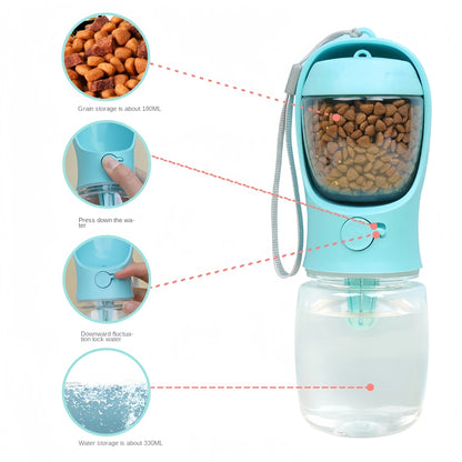 Portable Pet Water Bottle – Food & Water Container for Outdoor Travel