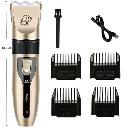 Pet Hair Clipper & Trimmer Set – Cordless Electric