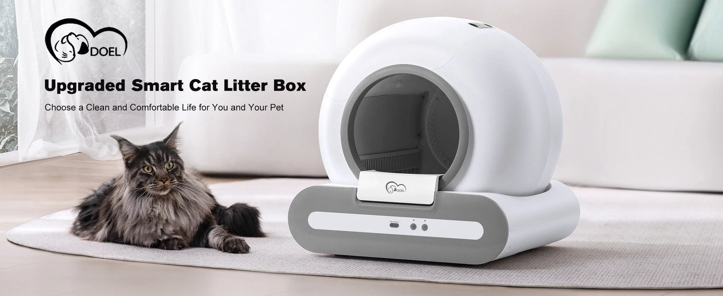 Smart Automatic Cat Litter Box w/ App