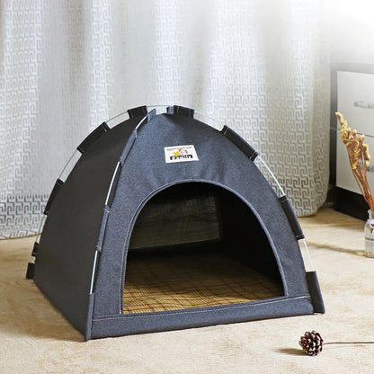 Foldable Cat & Dog Tent House – Breathable Outdoor Portable Pet Bed