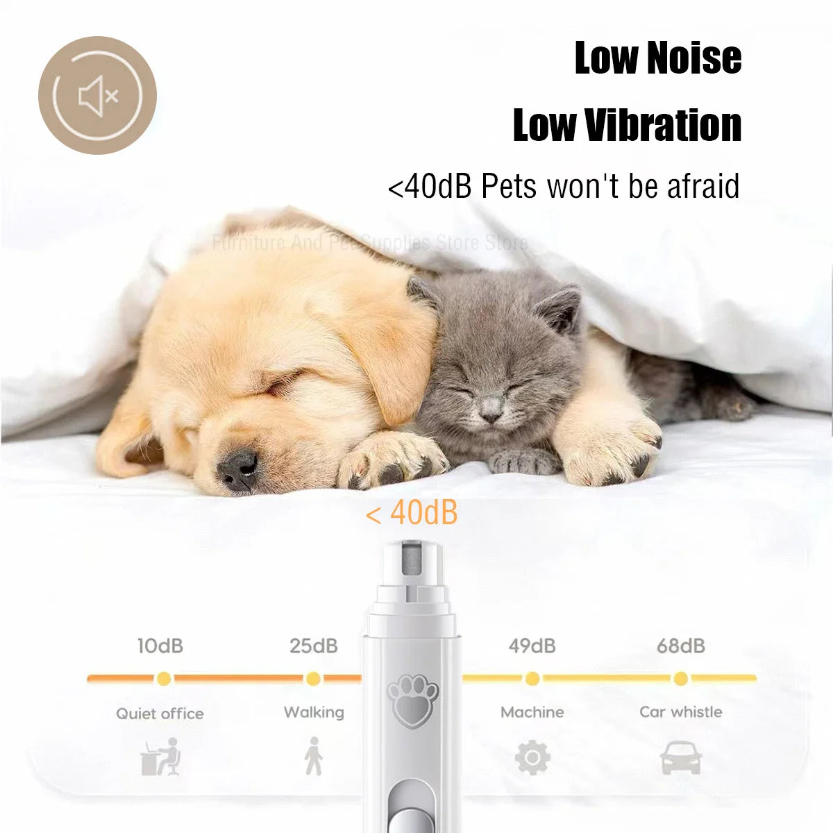 Electric Dog Nail Grinder – USB Rechargeable