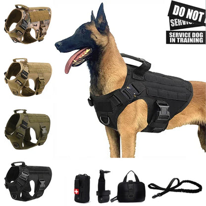 Tactical Dog Harness & Leash – Large Breeds