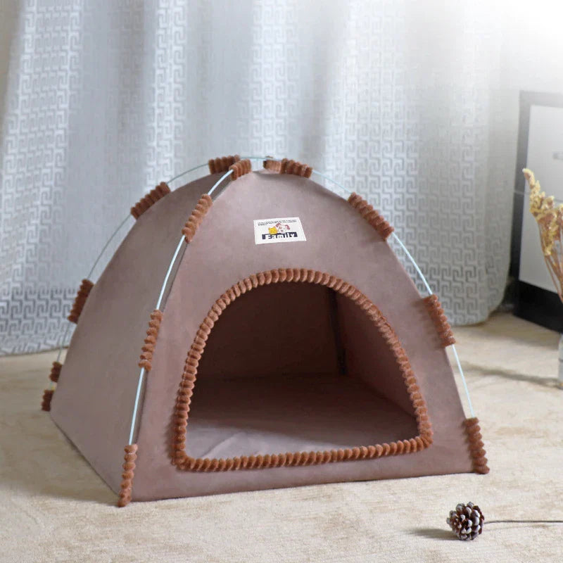 Foldable Cat & Dog Tent House – Breathable Outdoor Portable Pet Bed