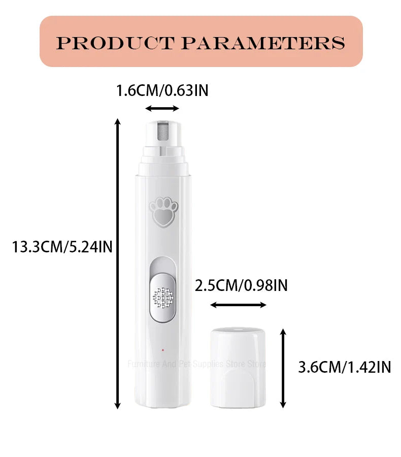 Electric Dog Nail Grinder – USB Rechargeable