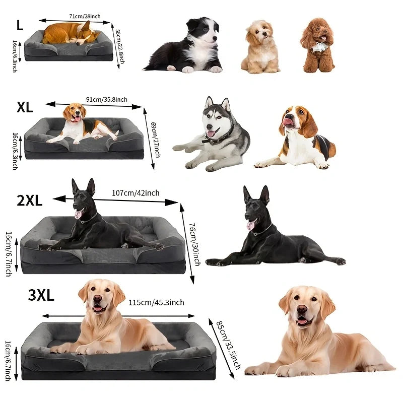 Extra Large Orthopedic Dog Sofa Bed – Foam Suppor