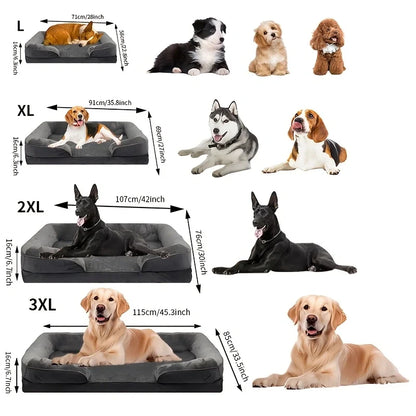 Extra Large Orthopedic Dog Sofa Bed – Foam Suppor