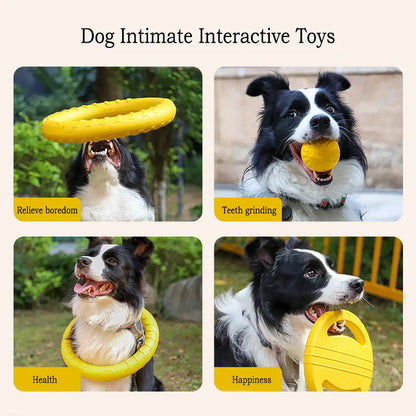 EVA Dog Toy Set (4-Pack) – Flying Disc, Ball & Tug Rope Chew Toys