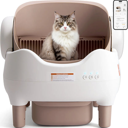 Self-Cleaning Automatic Cat Litter Box – APP Control & Odor-Free Bin