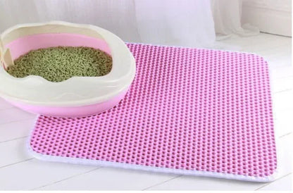Double-Layer Cat Litter Mat – Waterproof